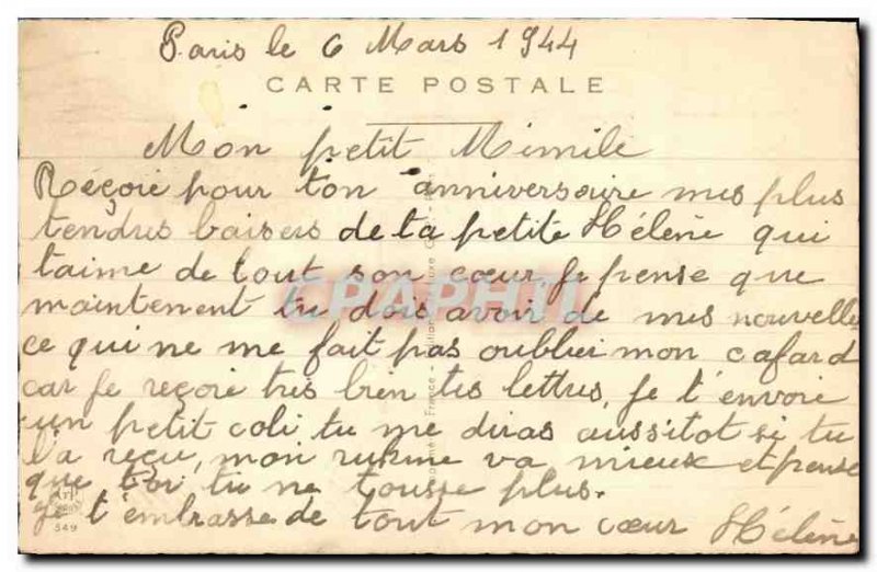 Old Postcard Birthday Flowers