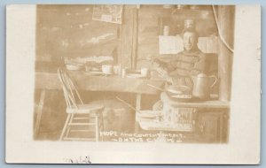 Sod House Claim Hope Contentment Oelrichs South Dakota SD RPPC Photo Postcard