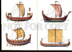 005276 History of navigation ships Collection 32 russian cards