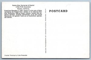 1950's FEATHER RIVER SANITARIUM PARADISE CALIFORNIA HOSPITAL EXTERIOR VIEW