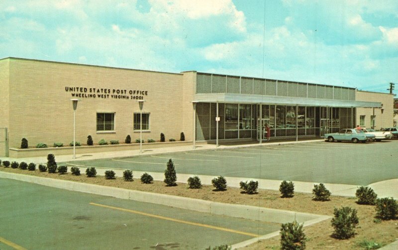 Vintage Postcard United States Post Office Historic Building Wheeling W Virginia