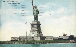 United States New York City Statue of Liberty 1916 postcard