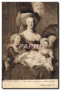 Old Postcard Vigee Lebrun Queen Marie Antoinette and her Children