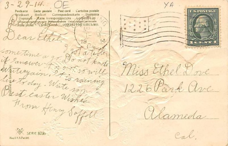 Dressed Rabbit and Chicken Easter Greetings Postcard