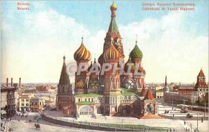 Old Postcard Moscow Cathedral of Vasily Blajenoi