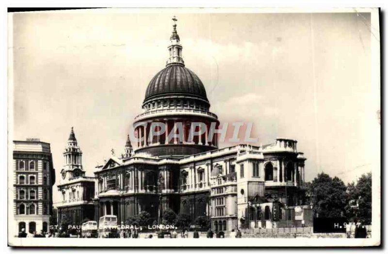 Postcard Old St Paul's Cathedral London