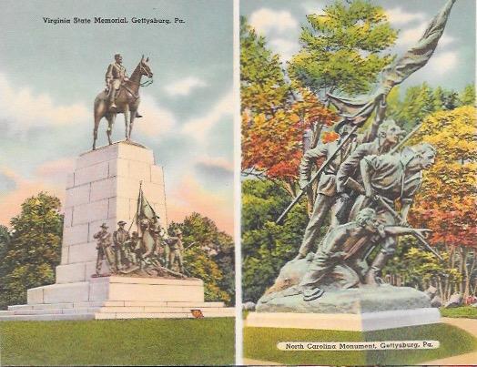 Greetings from Gettysburg Souvenir Folder. 1952 Stamp # 842 coil