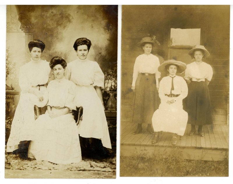 2 RPPC's Three Women