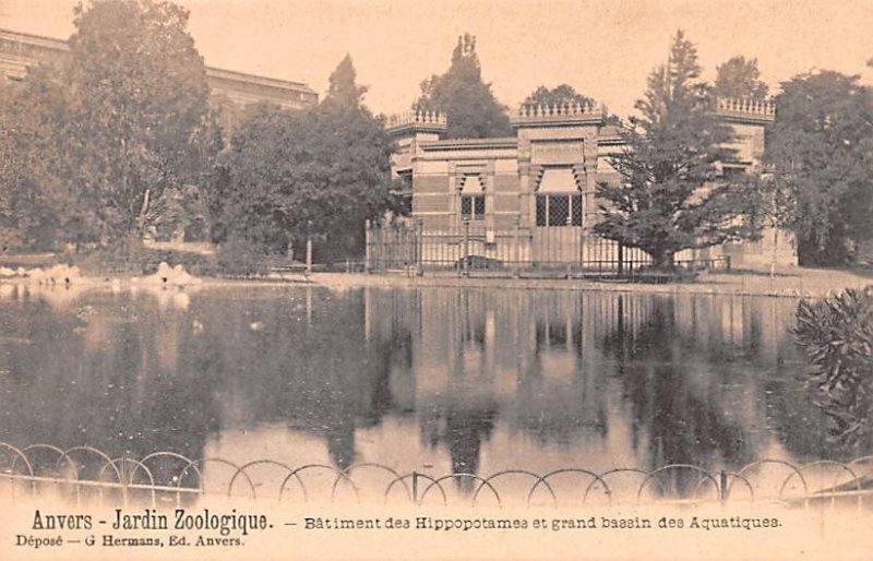 Jardin Zoologique, Batiment des Hippopotames et grand bassin des Aquatiques A...