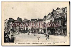 Old Postcard Mers Les Bains Walk To The Beach