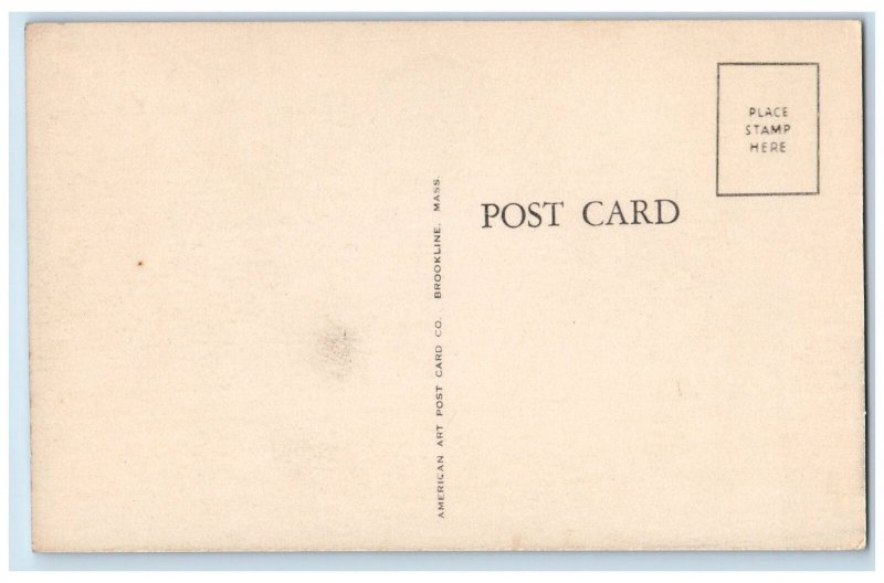 1946 Post Office Building Scene Rockland Maine ME Unposted Vintage Postcard 