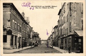 CPA Belleville-sur-Saone - Rue de l'Hotel-de-Ville (1036574)