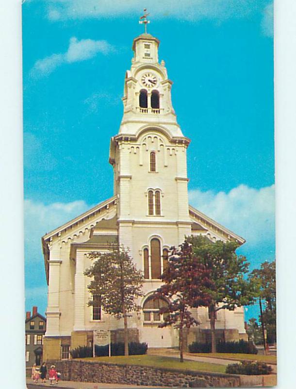 Unused Pre-1980 CHURCH SCENE Pawtucket Rhode Island RI hs7194