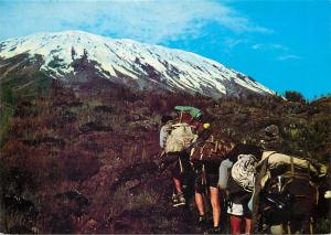 Mt. Kilimanjaro where you can walk to the top Kenya butterfly stamp
