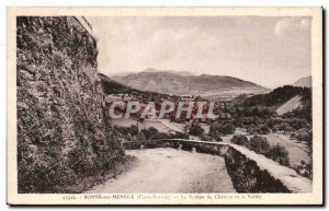 Old Postcard Good Menoge on the ramp of the castle and the valley