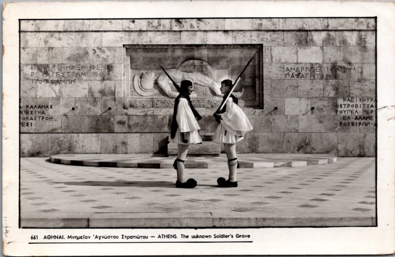 Greece Athens The Unknown Soldier's Grave RPPC C114