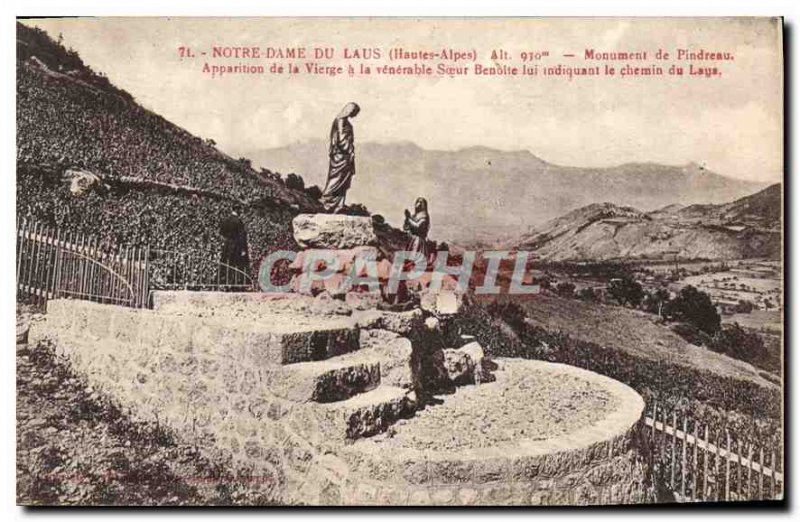 Old Postcard Our Lady of Laus Hautes Alpes Monument Pindreau