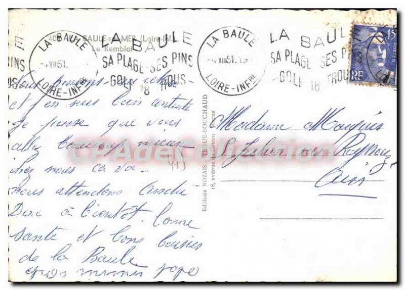 Modern Postcard Baule Sea Loire Inf Embankment