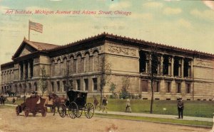 USA Art Institute Michigan Avenue and Adams Street Chicago Postcard 07.30