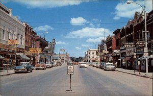 Jamestown North Dakota ND First Ave 1950s Cars Street Scene Vintage Postcard