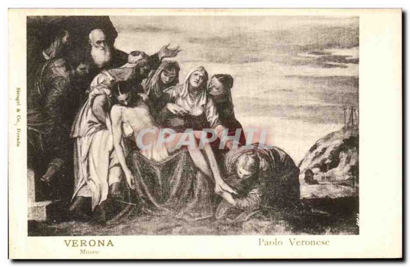 Old Postcard Verona Paolo Veronese