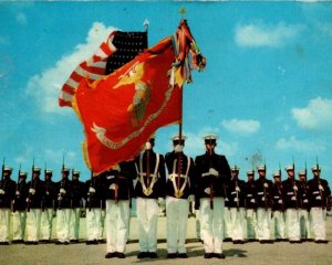 United States Marine Corp. Recruit Depot, Paris Island SC - 1958  - Postcard