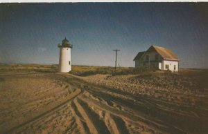 VINTAGE POSTCARD RACE POINT LIGHTHOUSE AT THE TIP OF CAPE COD  EARLY CHROME
