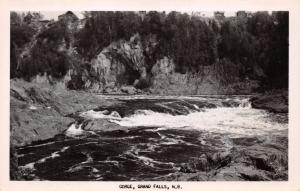 GORGE GRAND FALLS NEW BRUNSWICK CANAD~REAL PHOTO POSTCARD 1951