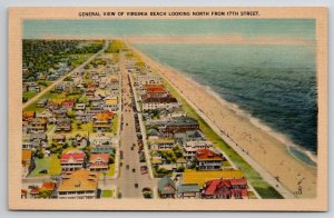 General View Virginia Beach VA  Looking North From 17th Street Postcard O30