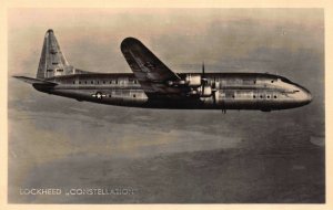 Real Photo Postcard Lockheed Constellation Constitution Airplane Flight~120051