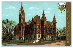 c1910 State Capitol Building Tower Pathways Charleston West Virginia WV Postcard