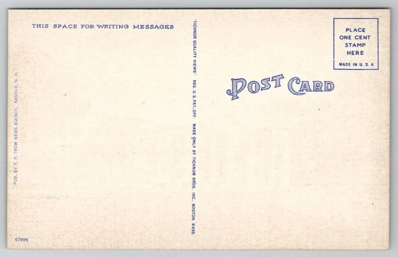 Nashua NH Senior High School New Hampshire Postcard D42