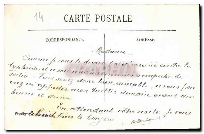 Old Postcard Caen and St Peter's Church Square