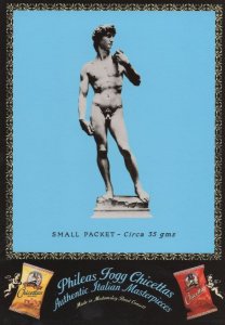 Italian Crisps Chicettas Risque Statue Advertising Postcard