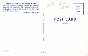 Earth Station Andover Maine Me Bell System Satellite Vintage Unposted Postcard 