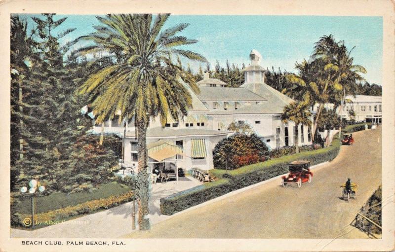 PALM BEACH FLORIDA~BEACH CLUB-ALBERT GUIONNAUD POSTCARD 1920s