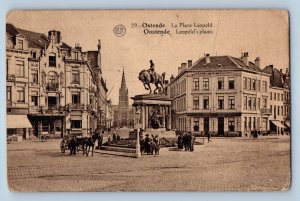 Ostend West Flanders Belgium Postcard Leopold Square c1910 Unposted Antique