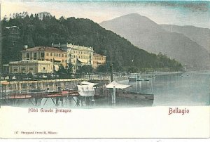 VINTAGE POSTCARD - HOW: BELLAGGIO - GRAND HOTEL BRITTANY-