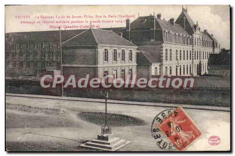 Postcard Old Troyes Lycee of New Jennes Girls