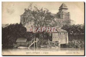 Old Postcard Pont L Eveque The Church