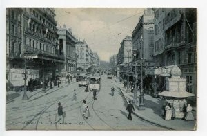 Marseille LaCannebiere Trolley's Street View Postcard