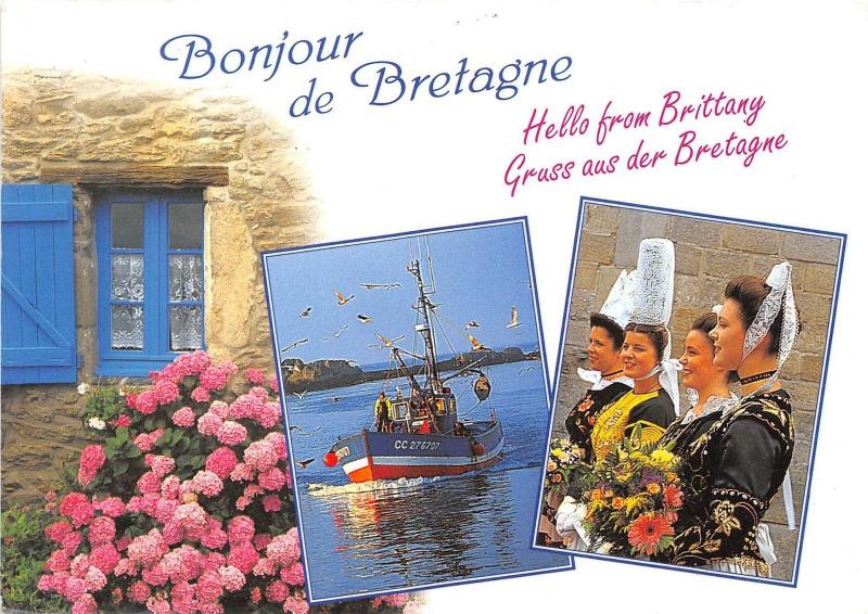 B50876 Breatgne boats bateaux traditionale suites cosrumes de fete multi  france