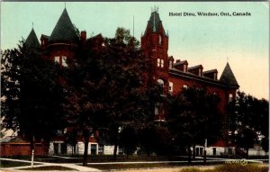 Windsor, Ontario Canada   HOTEL DIEU   ca1910's Valentine & Sons Postcard