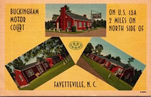 North Carolina Fayetteville Buckingham Motor Court 1948