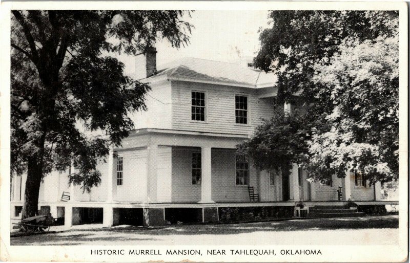 Historic George Murrell Mansion Near Tahlequah OK Vintage Postcard J29