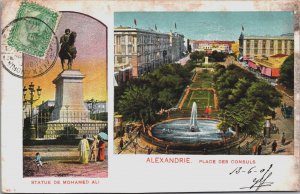 Egypt Alexandrie Statue De Mohamed Ali, Place Des Consuls Alexandria C129