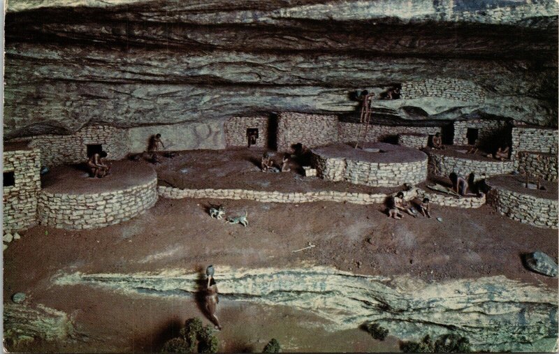 Westwater Ruin Pueblo Village Model Blanding Utah Indian Chrome Postcard 