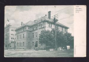 GREENSBORO NORTH CAROLINA POST OFFICE DOWNTOWN VINTAGE POSTCARD NC