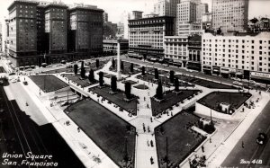 USA San Francisco Union Square California Vintage RPPC 09.87