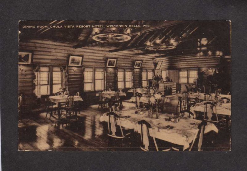 WI Dining Room Chula Vista Resort Hotel Wisconsin Dells Postcard Artvue Card